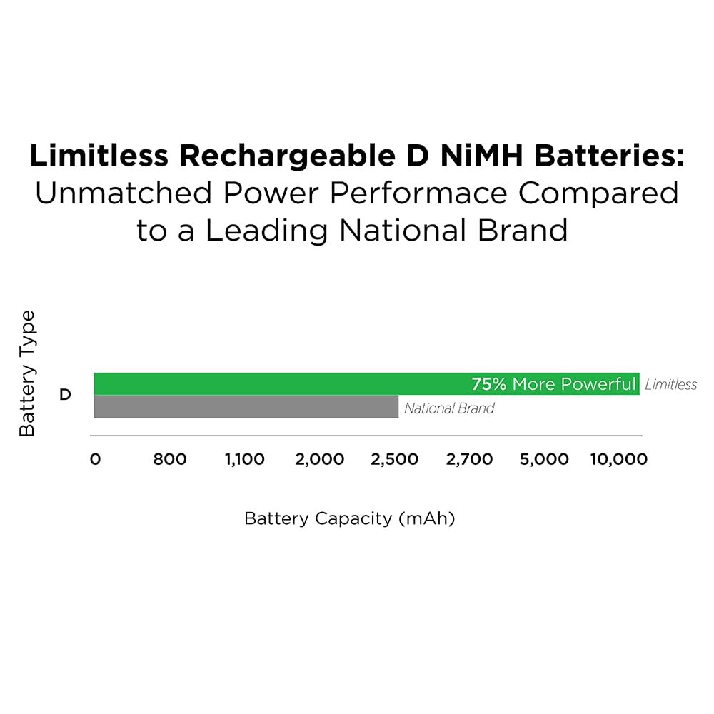 Rechargeable D Batteries 4-Pack N814