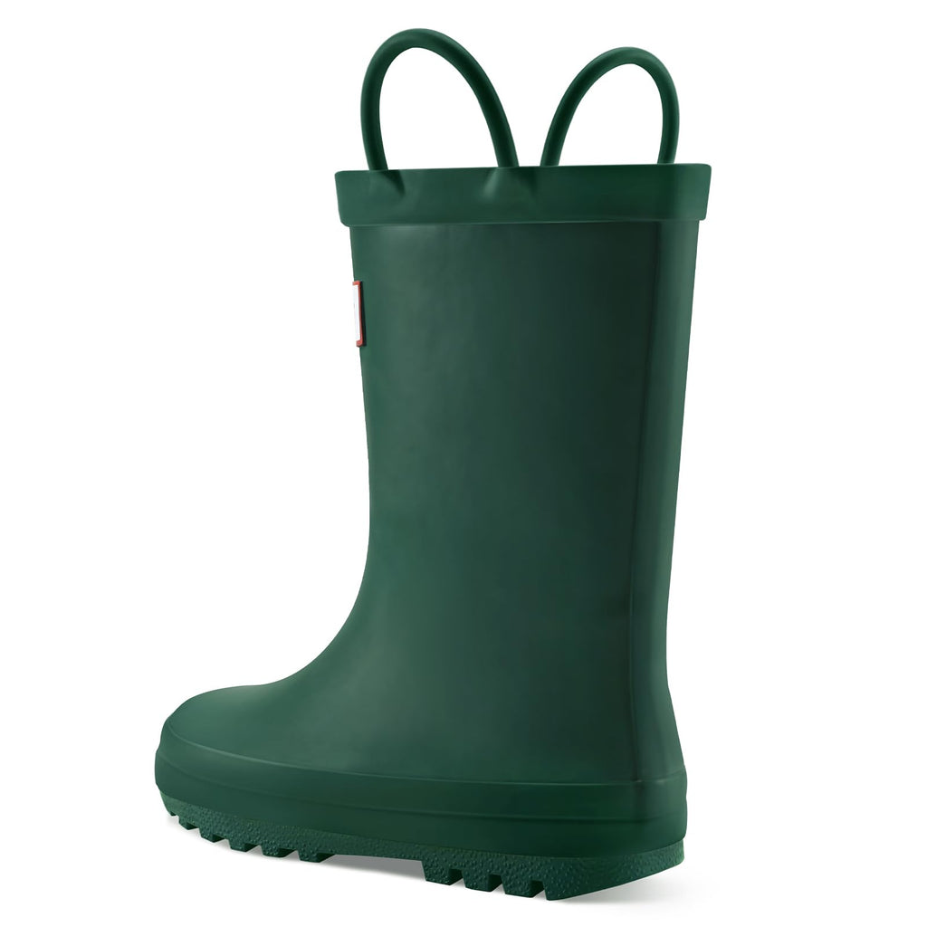 Toddler Rubber Waterproof Rain Boots with Handle W398