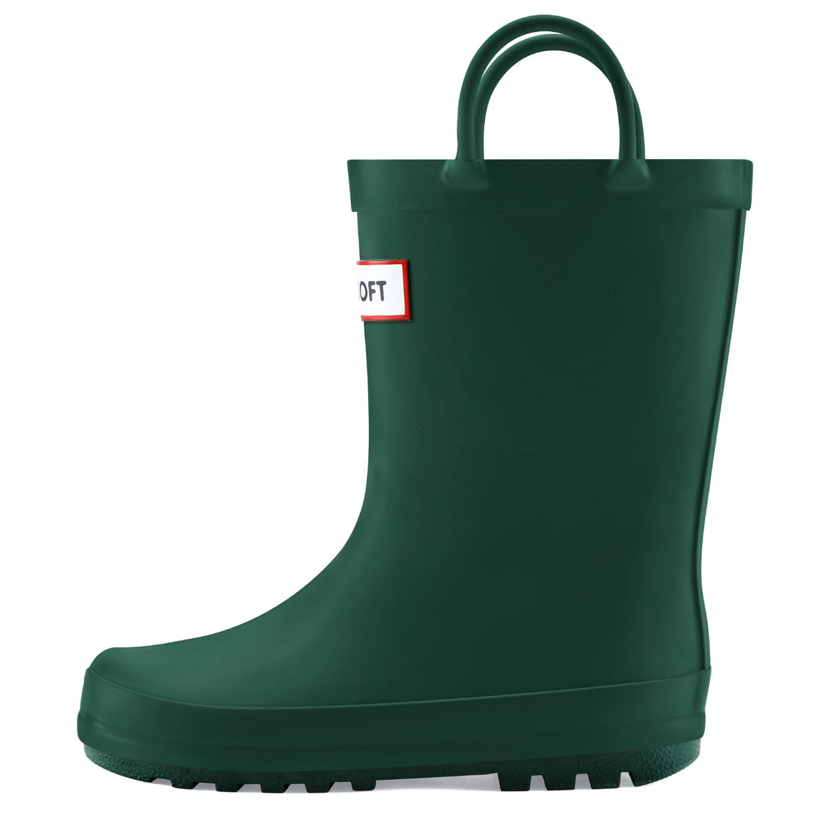 Toddler Rubber Waterproof Rain Boots with Handle W398