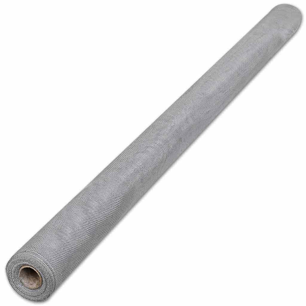 Aluminum Mesh Screen 39.4x196.9 Inches Silver B217442