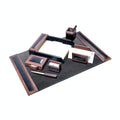 Walnut & Leather 7-Piece Desk Set O5147