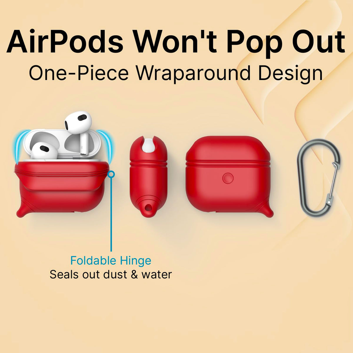 Waterproof AirPods 3rd Generation Case with Carabiner U783174