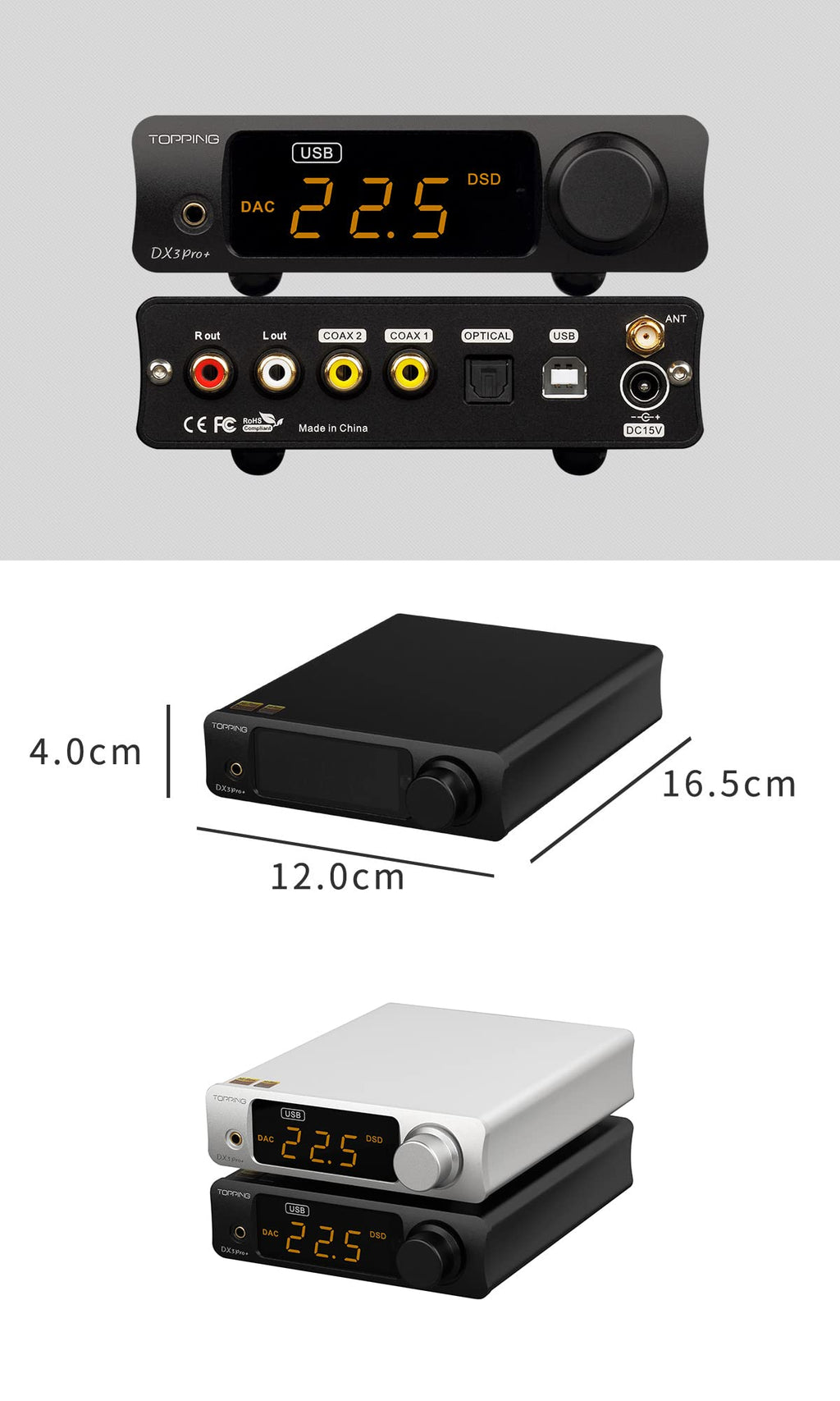 Black Headphone Amplifier DAC AMP with Remote Control M862