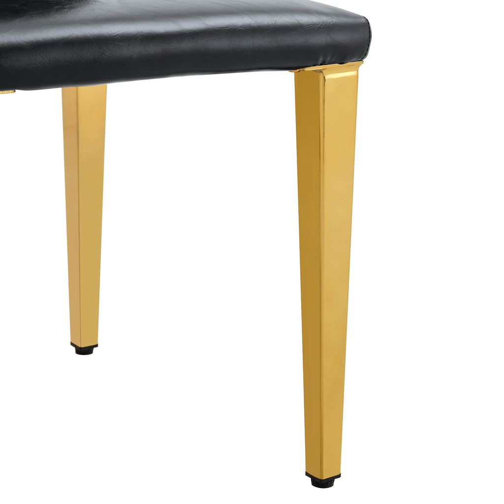 Black PU Leather Dining Chairs Set of 6 R168