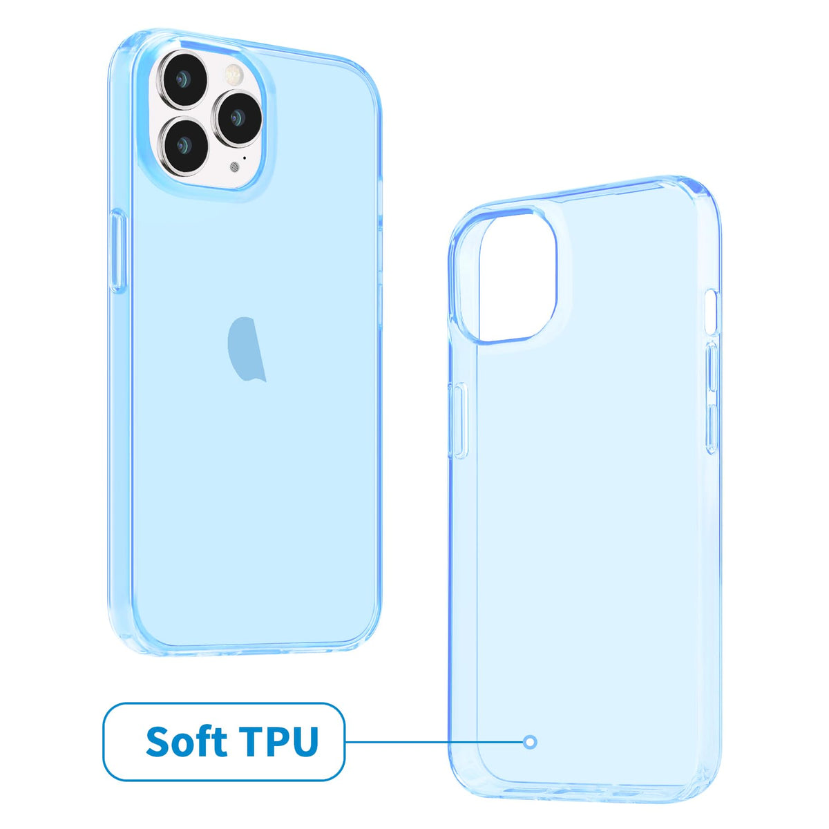 Clear Soft Shockproof Slim Thin Blue Phone Case T915