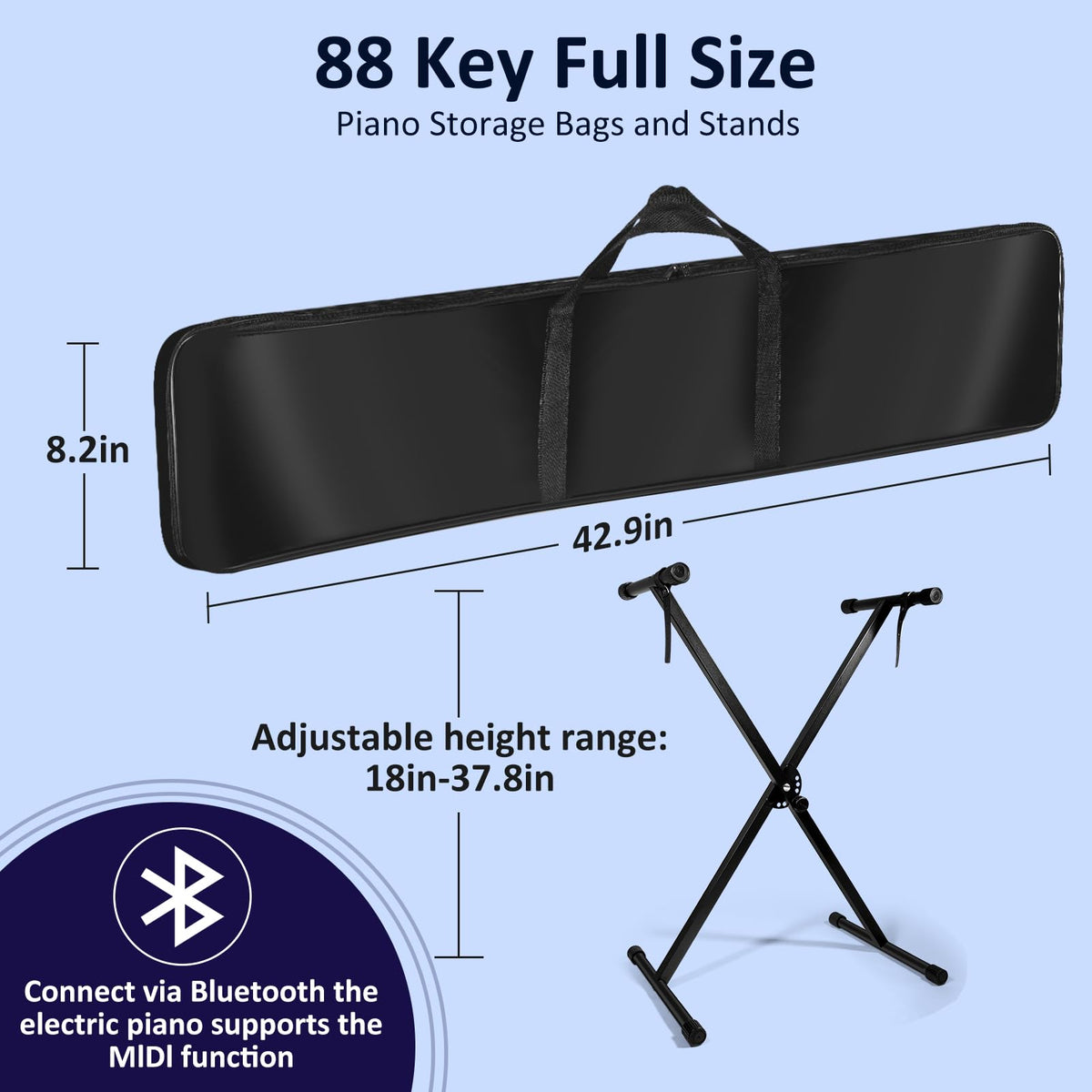 88 Key Semi Weighted Digital Piano with Sustain Pedal P719886