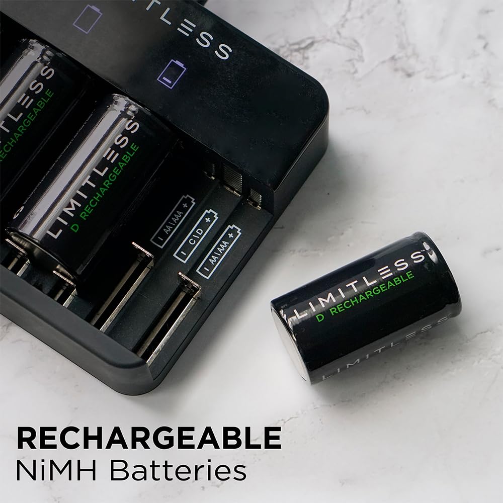 Rechargeable D Batteries 4-Pack N814