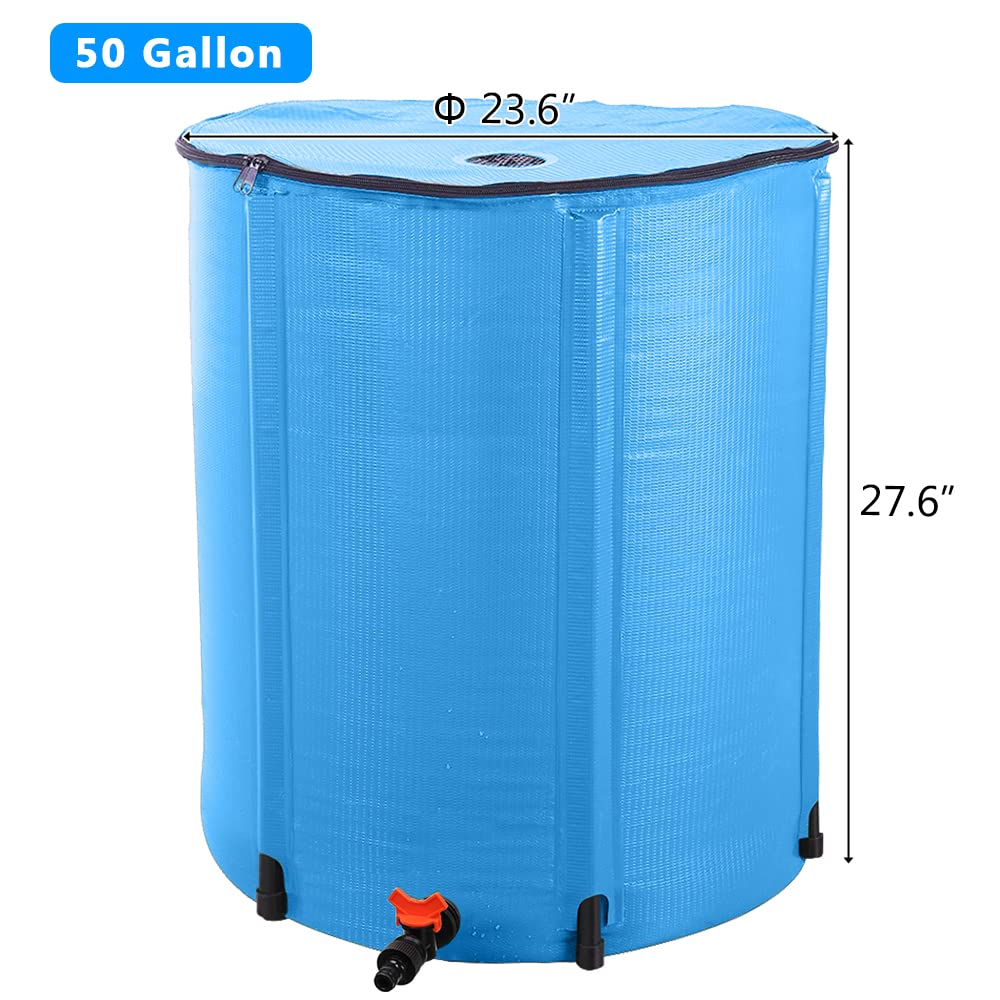50 Gallon Folding Rain Barrel with Filter N429