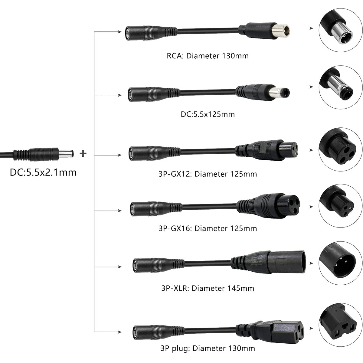 54.6V 2A Electric Scooter Charger with 6-in-1 Universal Plug V495