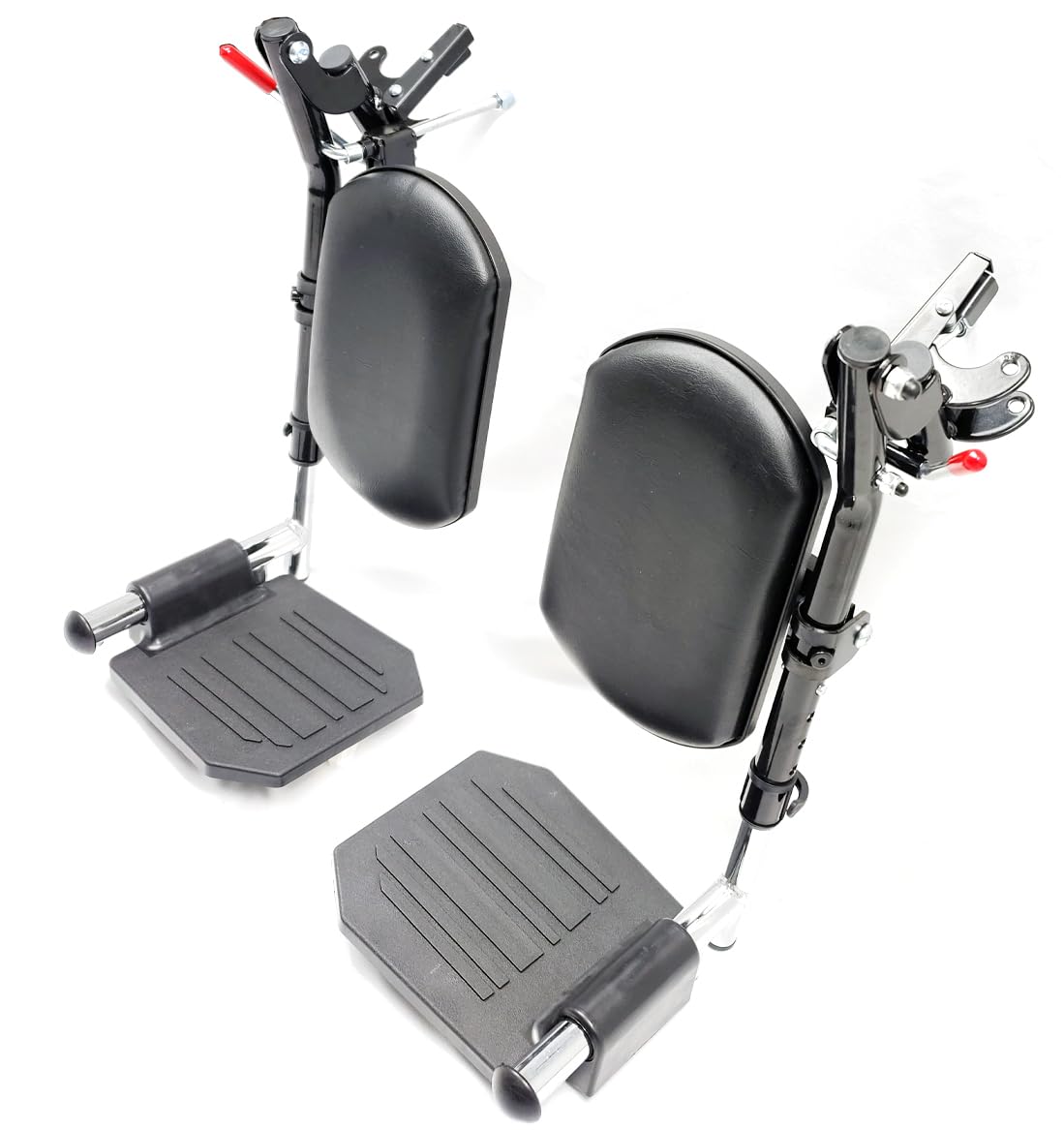 Black Wheelchair Elevating Leg Rest with Calf Pads and Composite Footplates I6212