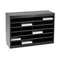 Black 24 Compartment Steel Mail Sorter I905