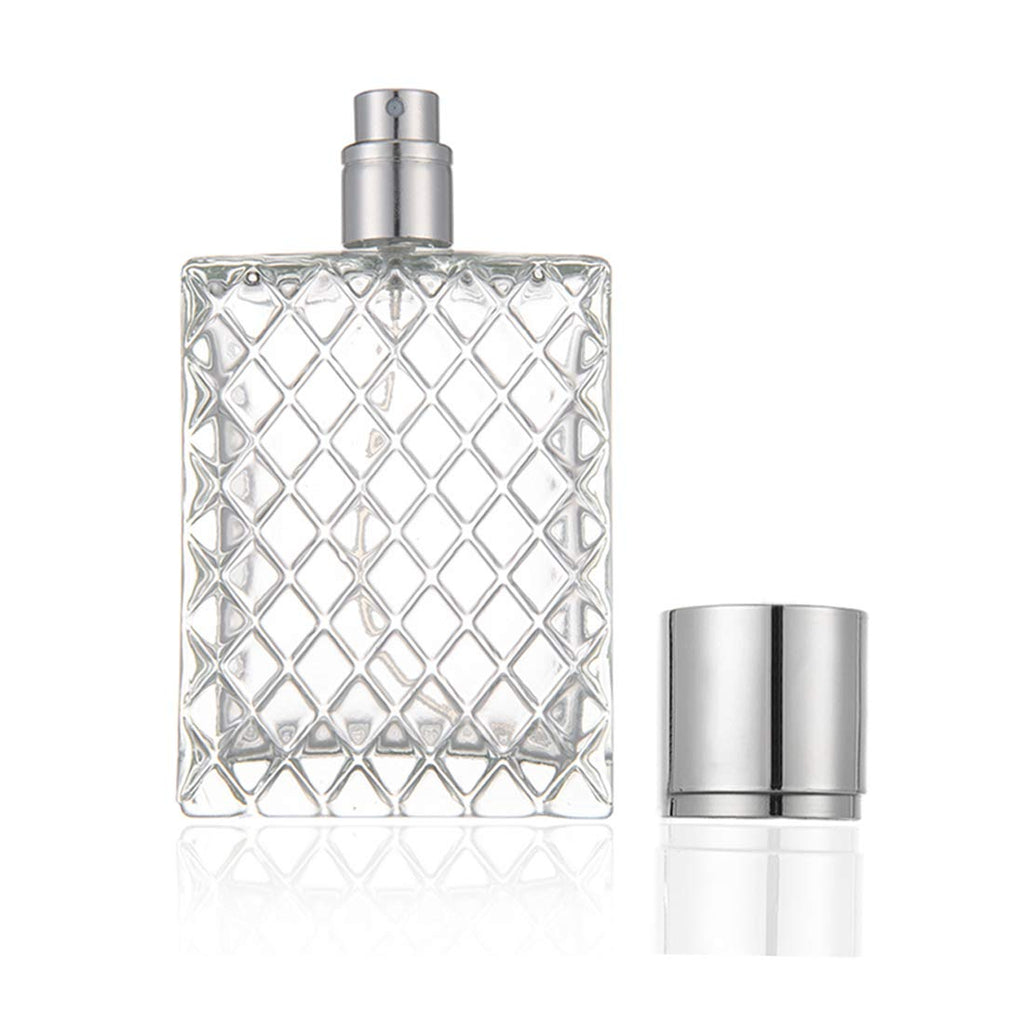 100ml 3.4 oz Refillable Fine Mist Spray Perfume Bottles Clear Glass E5073