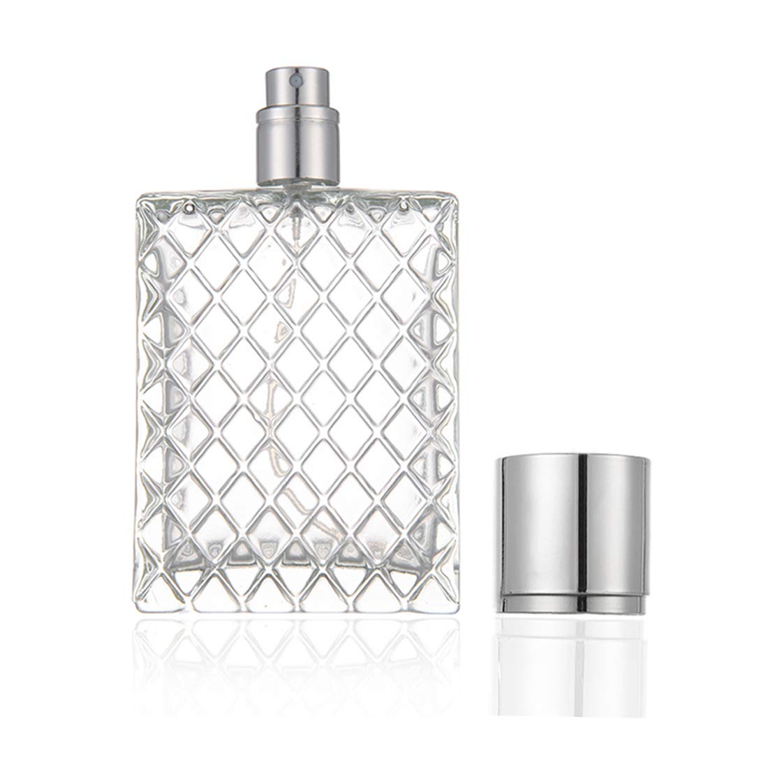 100ml 3.4 oz Refillable Fine Mist Spray Perfume Bottles Clear Glass E5073