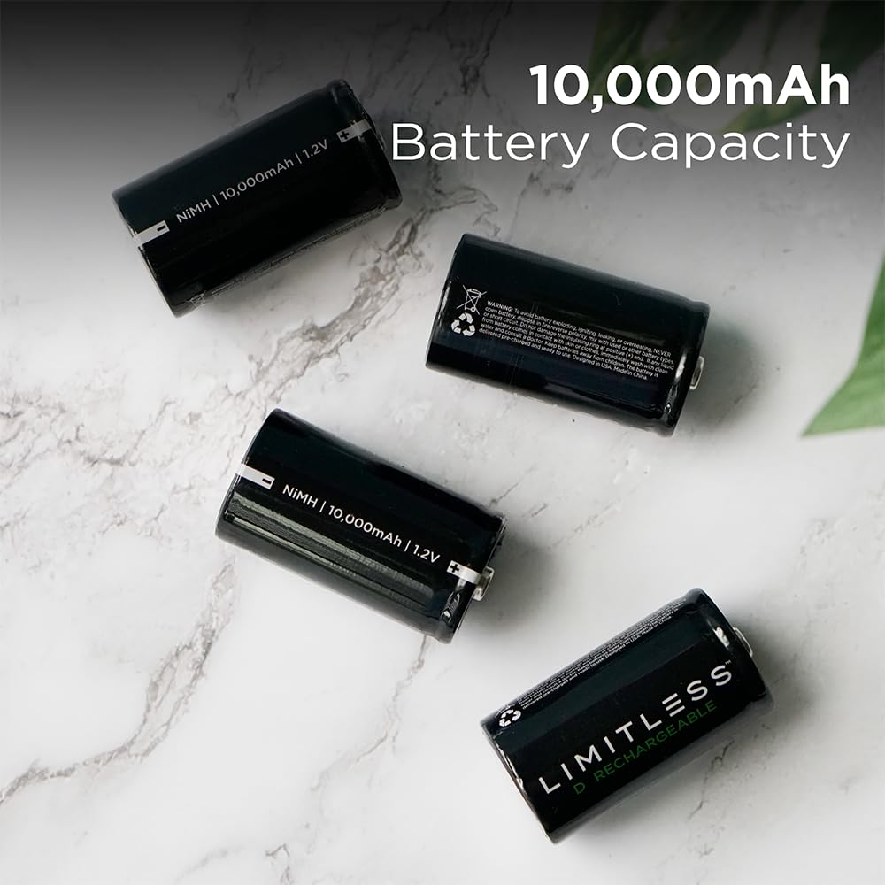 Rechargeable D Batteries 4-Pack N814