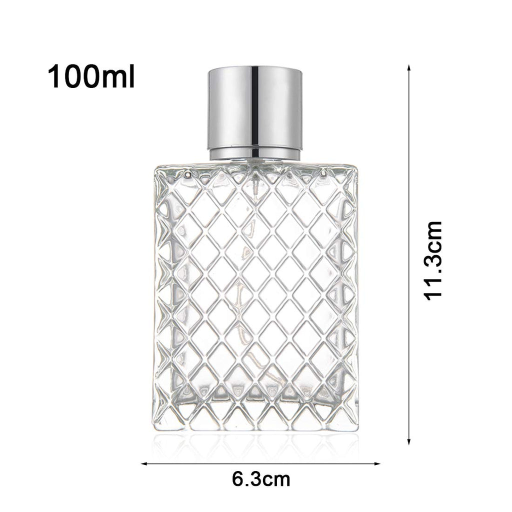 100ml 3.4 oz Refillable Fine Mist Spray Perfume Bottles Clear Glass E5073