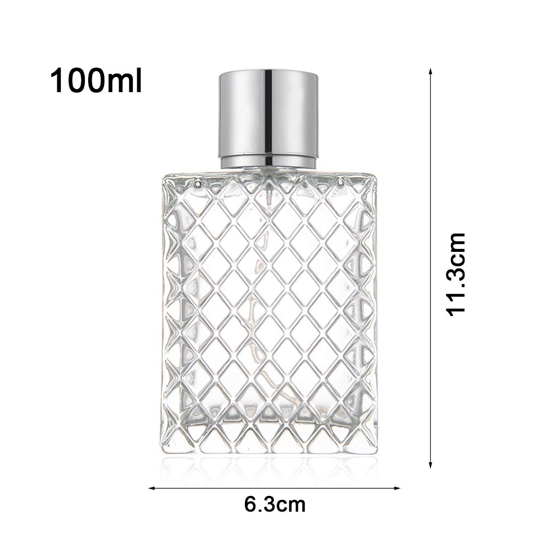 100ml 3.4 oz Refillable Fine Mist Spray Perfume Bottles Clear Glass E5073