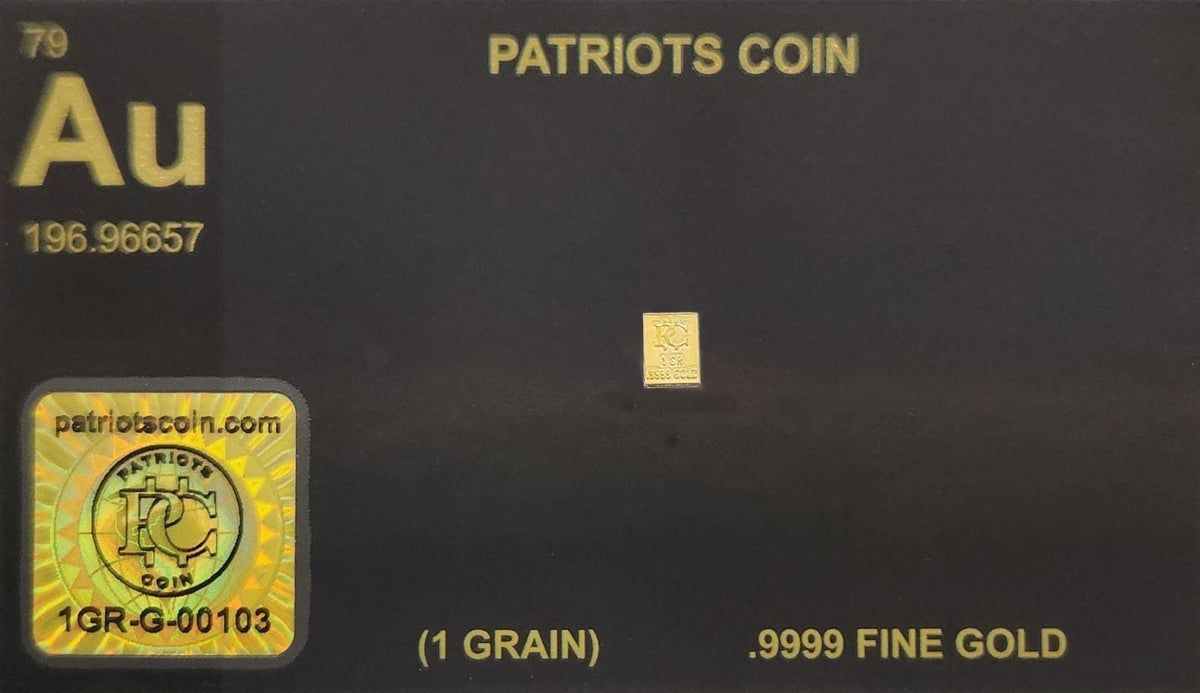 Gold and Silver Bullion Bar 1 Grain B92198