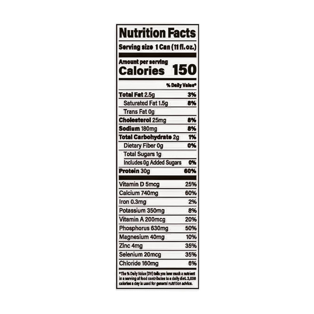 12 Pack Vanilla Milk Shake 30g Protein 1g Sugar Lactose-Free Z269