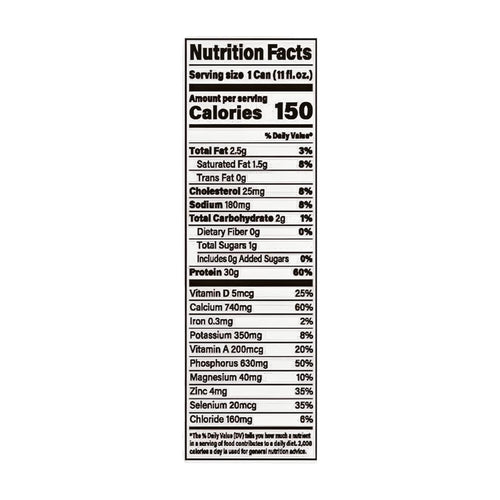 12 Pack Vanilla Milk Shake 30g Protein 1g Sugar Lactose-Free Z269