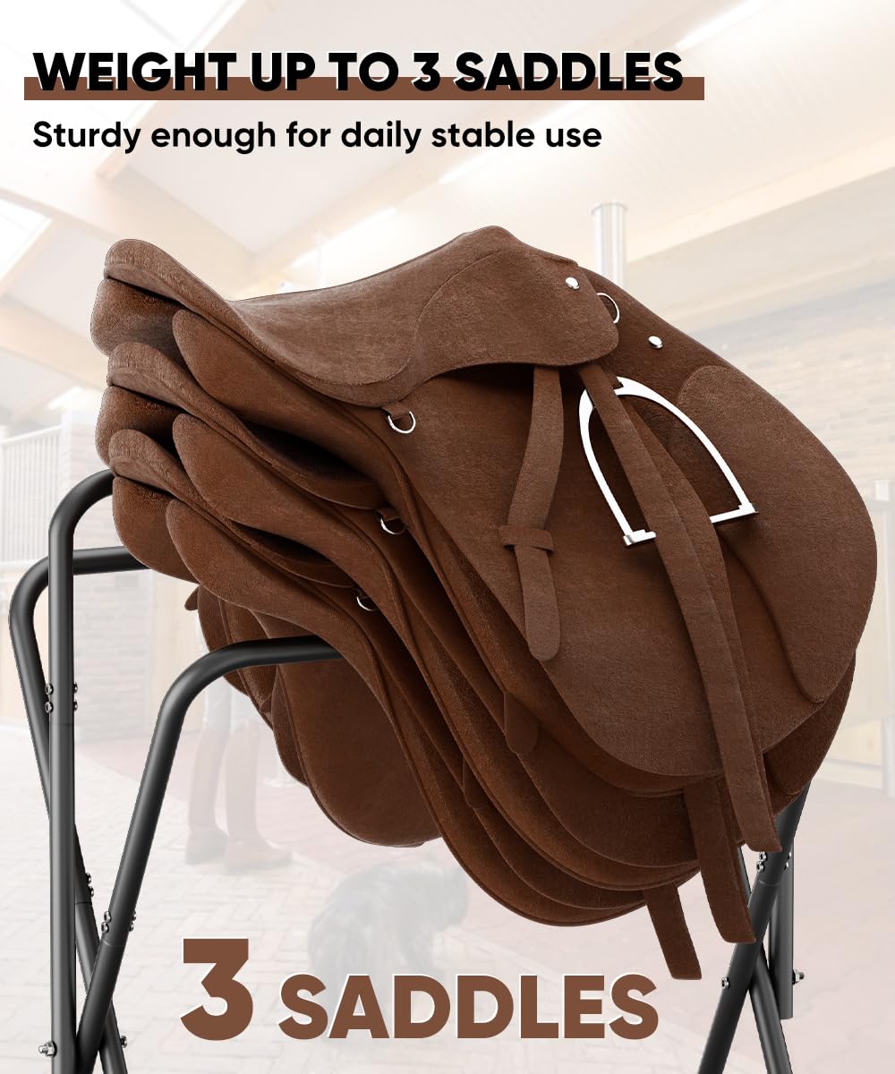 Foldable Saddle Rack with Storage C281608
