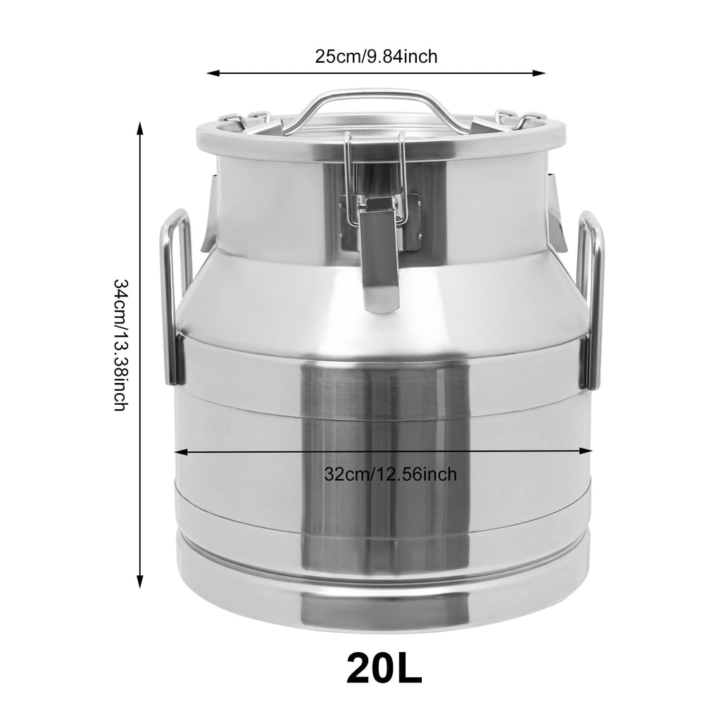 20L Stainless Steel Milk Bucket with Spigot I311