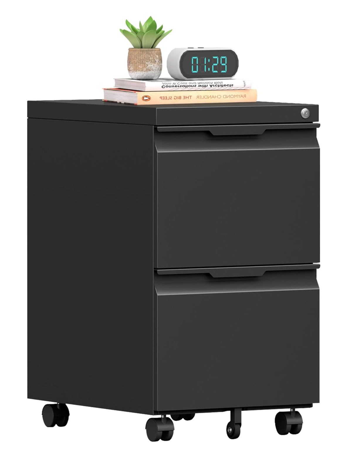2 Drawer Mobile File Cabinet with Lock V5713
