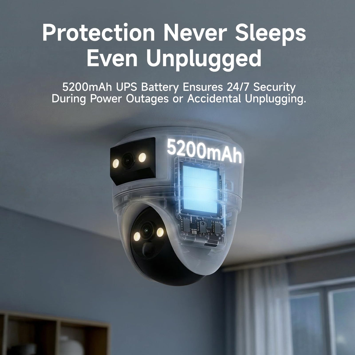 2K Dual Lens Indoor Security Camera X147282