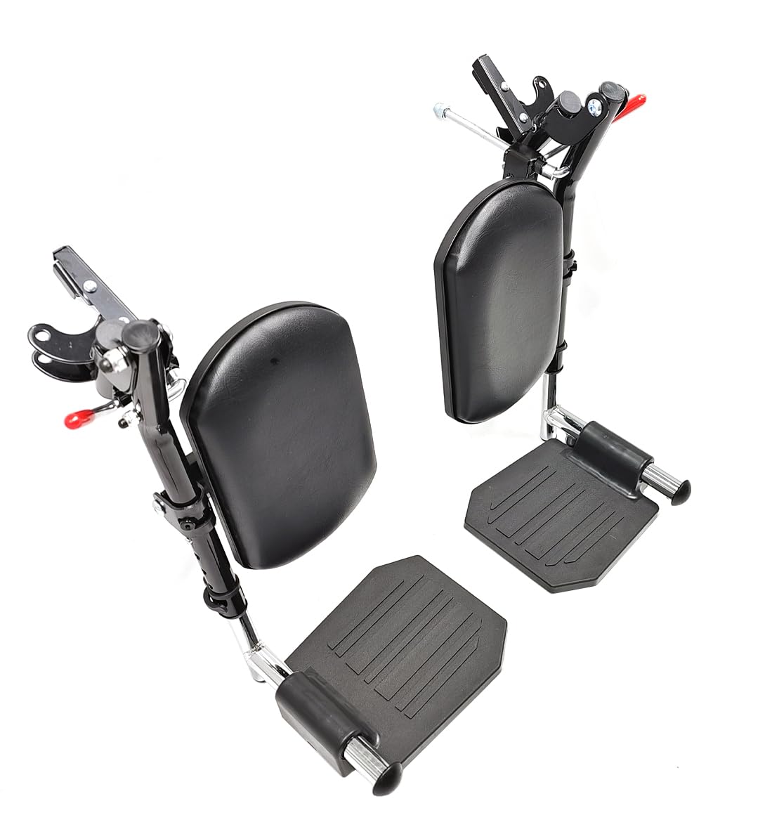 Black Wheelchair Elevating Leg Rest with Calf Pads and Composite Footplates I6212