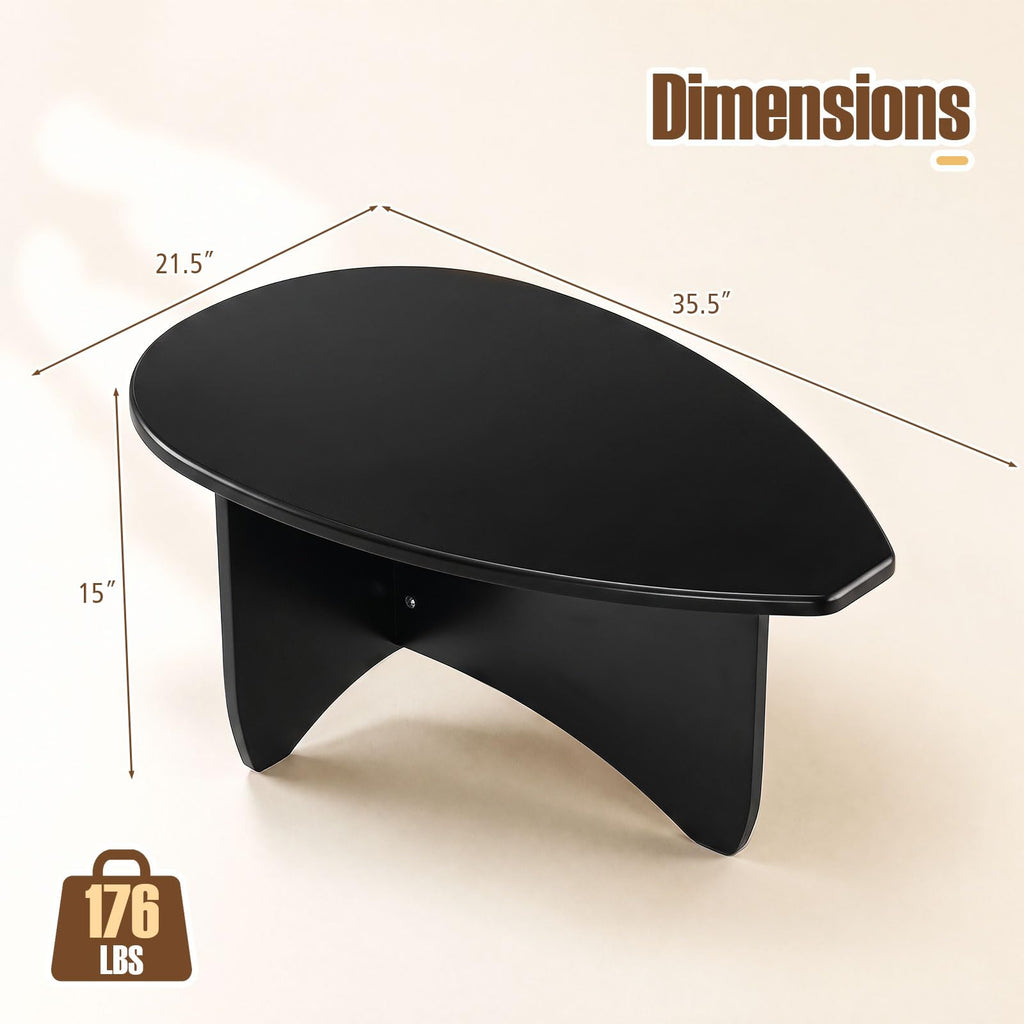 Oval Coffee Table Black I287623