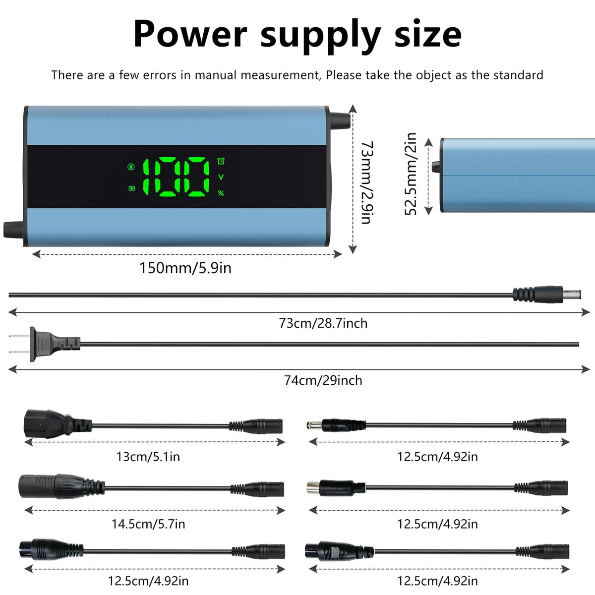 54.6V 2A Electric Scooter Charger with 6-in-1 Universal Plug V495