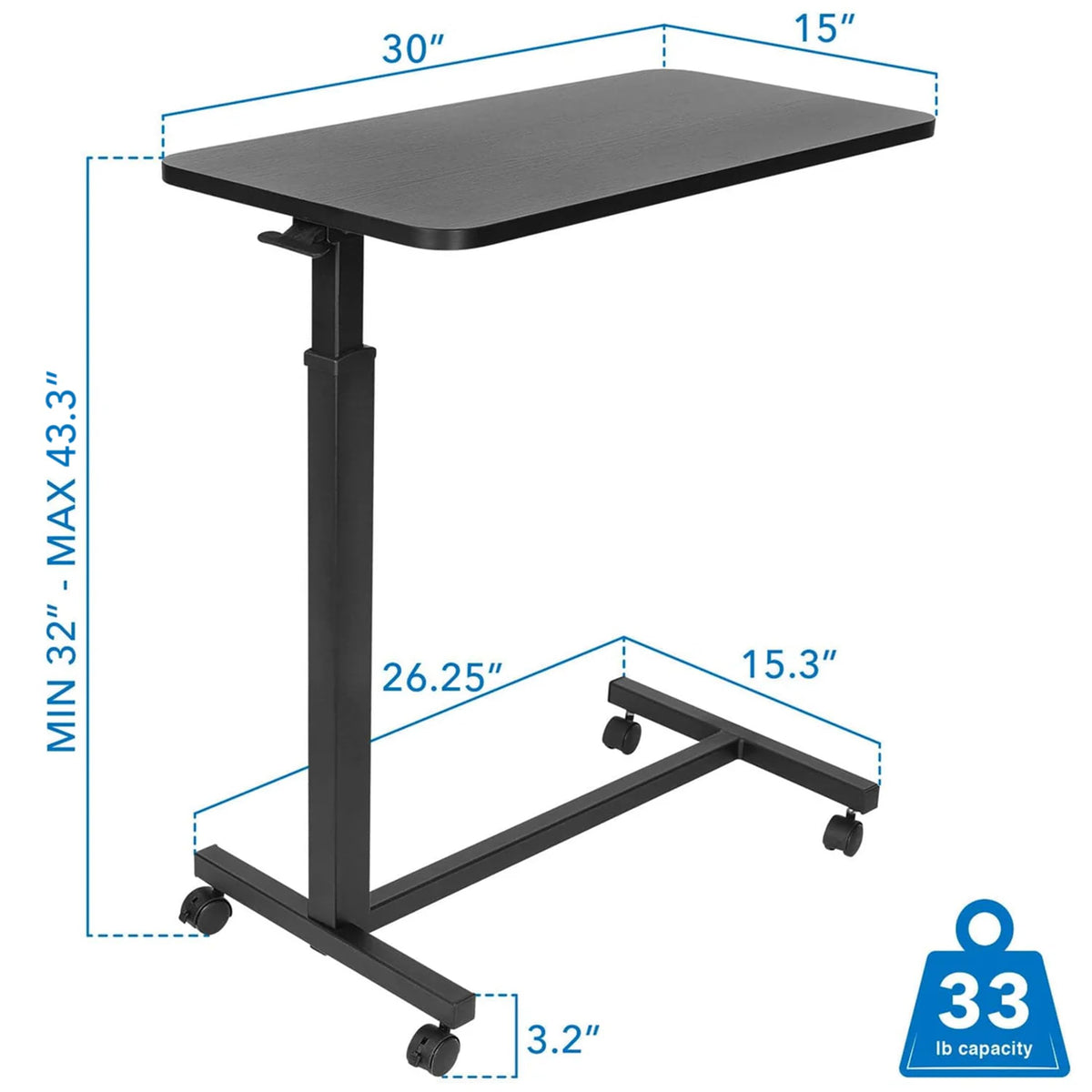 Overbed Table with Wheels X691