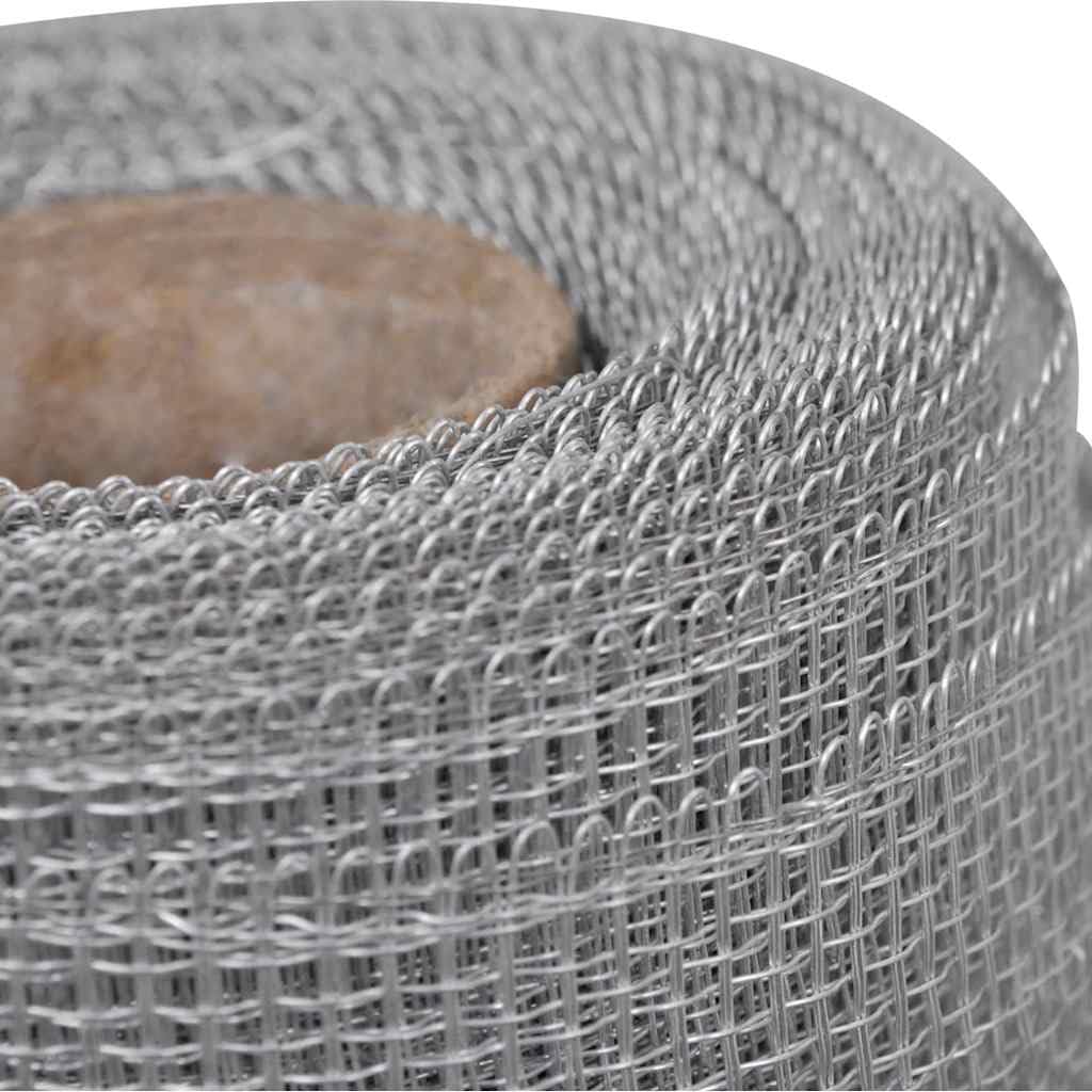Aluminum Mesh Screen 39.4x196.9 Inches Silver B217442