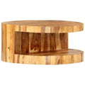Round Coffee Table 25.6"x11.8" Solid Sheesham Wood C312