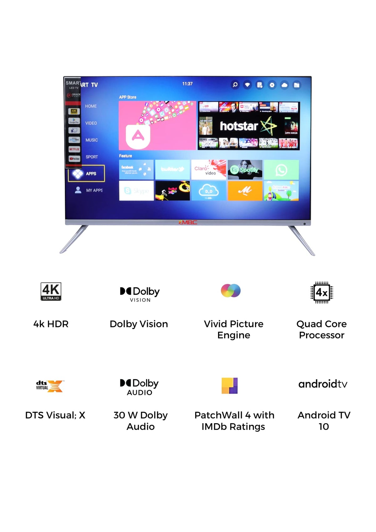 55 inches HD Smart LED TV M58342