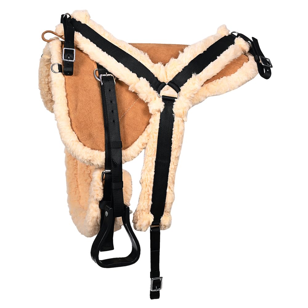 Tan Suede Leather Western Bareback Pad Q816