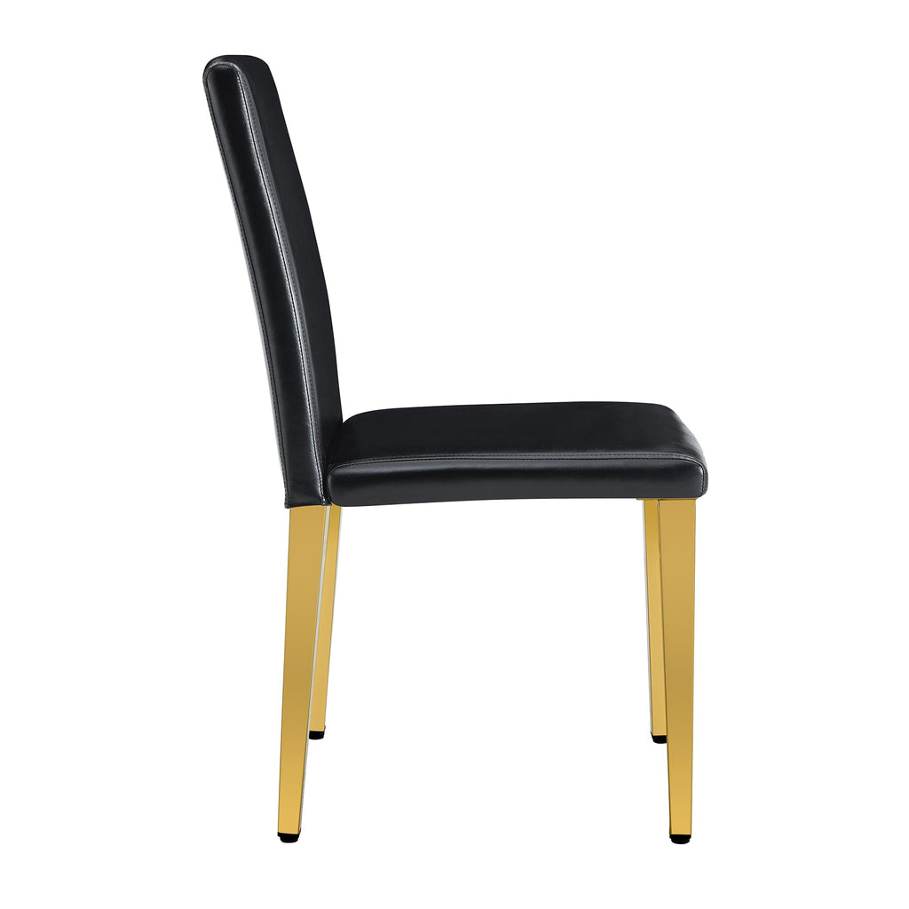 Black PU Leather Dining Chairs Set of 6 R168