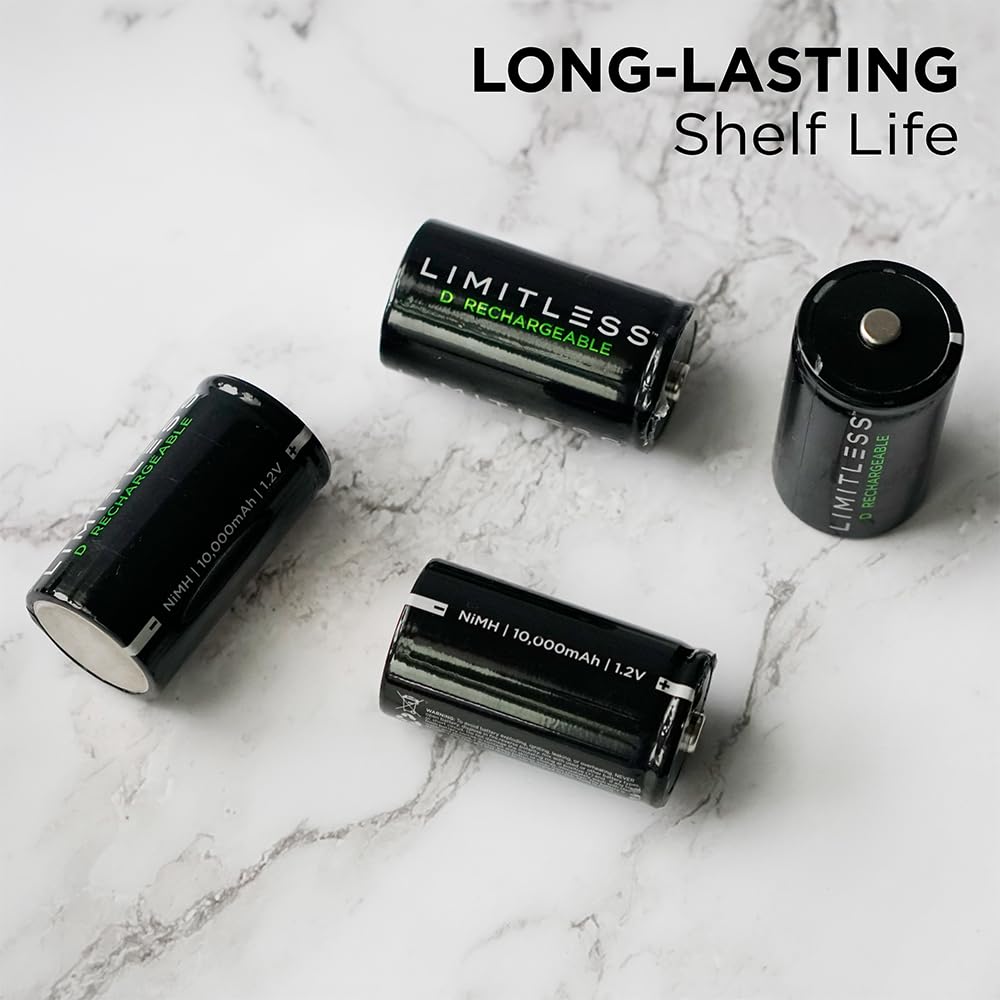 Rechargeable D Batteries 4-Pack N814
