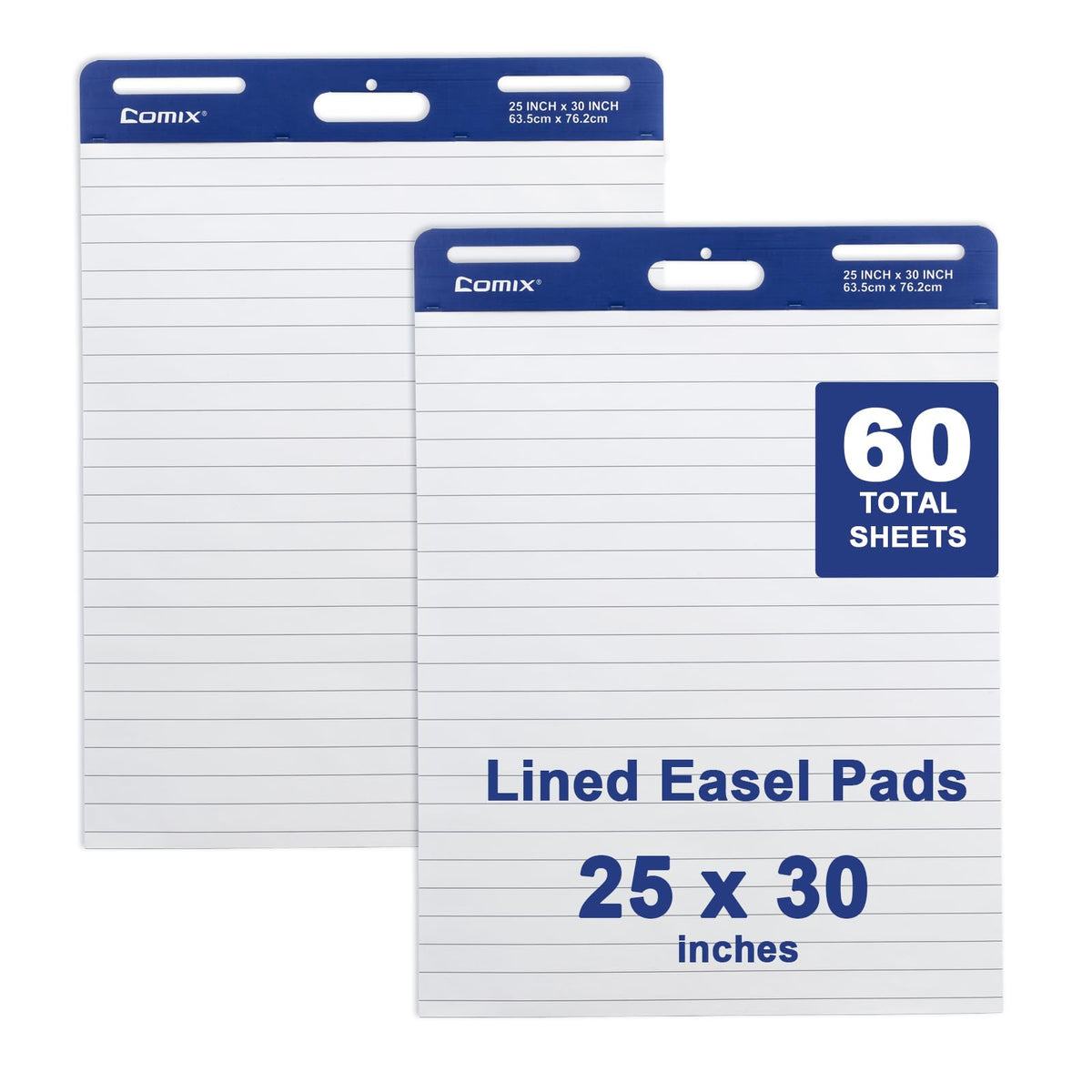 Lined Sticky Easel Pad, 25 x 30 Inches, 30 Sheets/Pad, 2 Pads/Pack I80428