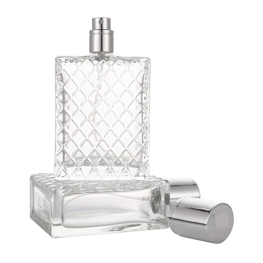 100ml 3.4 oz Refillable Fine Mist Spray Perfume Bottles Clear Glass E5073