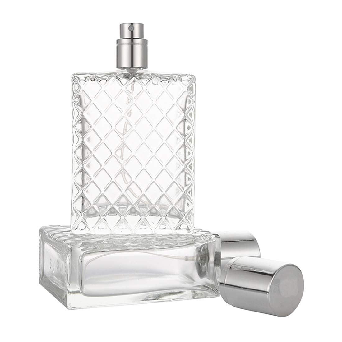 100ml 3.4 oz Refillable Fine Mist Spray Perfume Bottles Clear Glass E5073