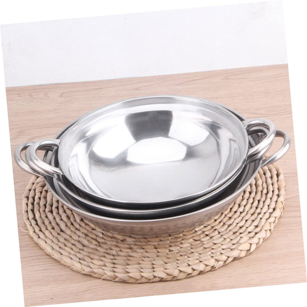 Stainless Steel Double Handle Cooking Pot with Lid D140145