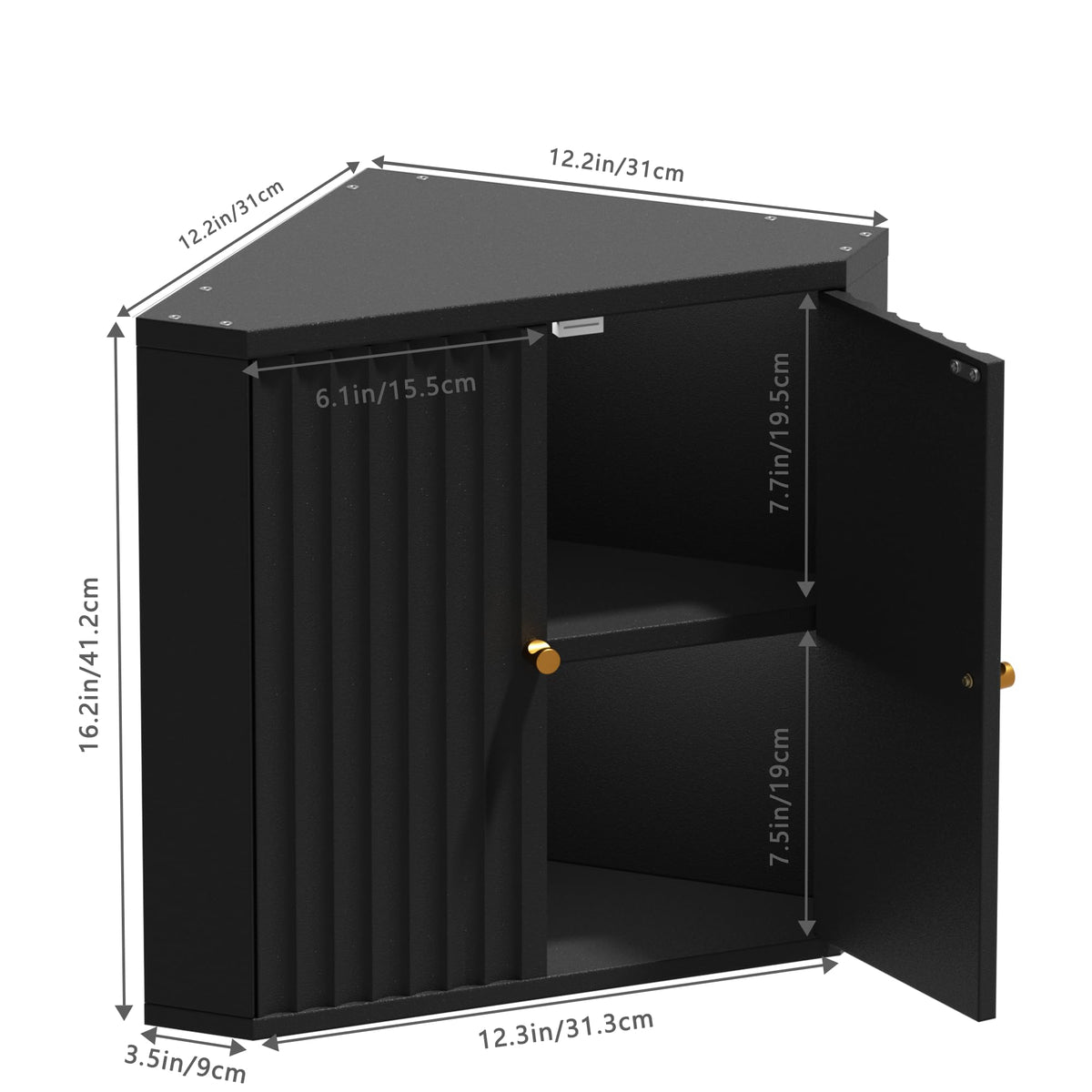 Black Corner Bread Box E5690