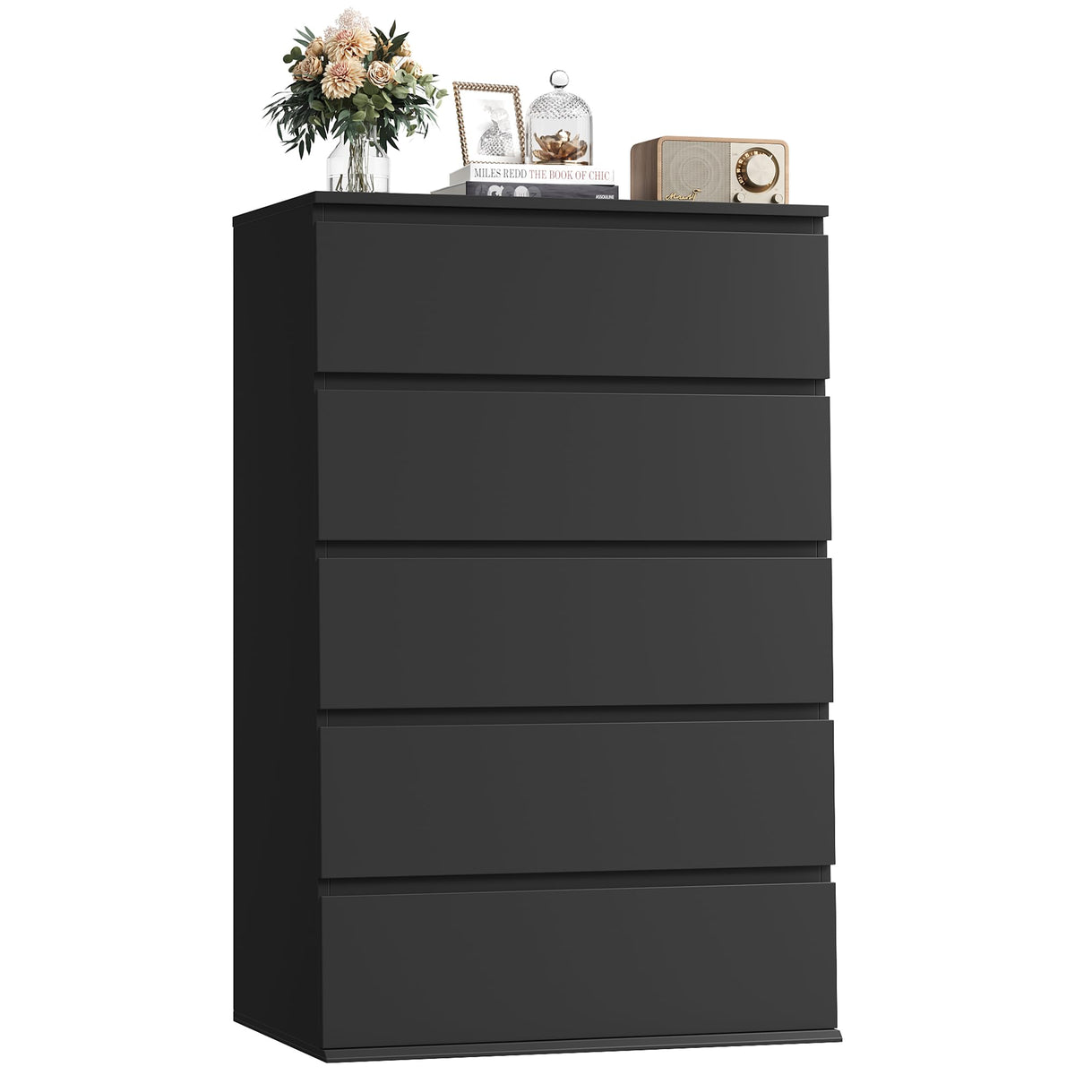 Black 5 Drawer Dresser F77909