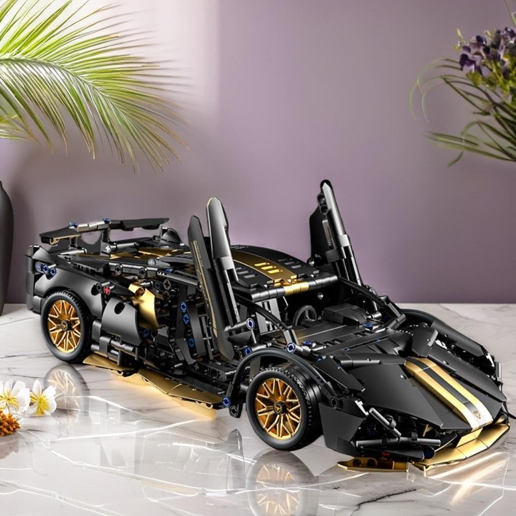 Black 1:14 Race Car Building Block Set R690548