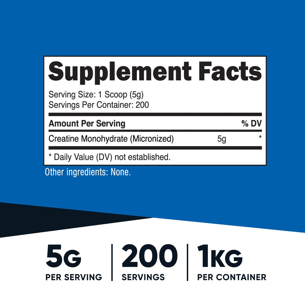 Creatine Monohydrate Micronized Powder 1 KG V667