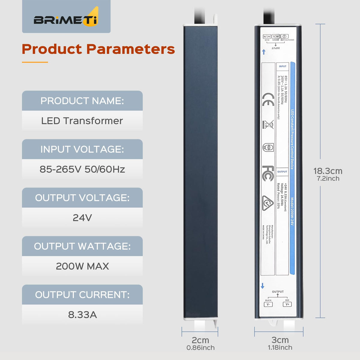 200 Watts 24V Waterproof LED Driver Q9394