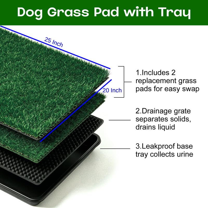 20x25 Inch Dog Grass Pad with Tray A116712