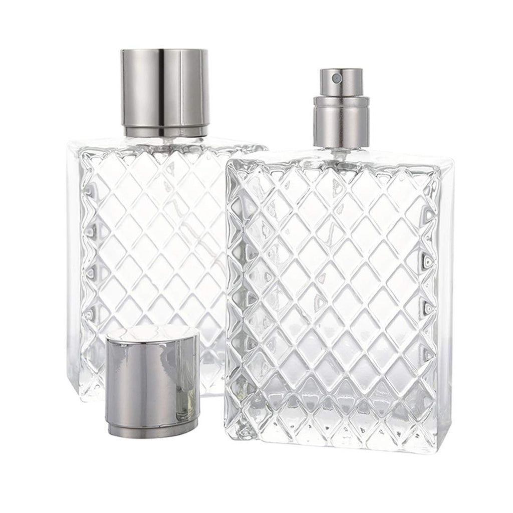 100ml 3.4 oz Refillable Fine Mist Spray Perfume Bottles Clear Glass E5073