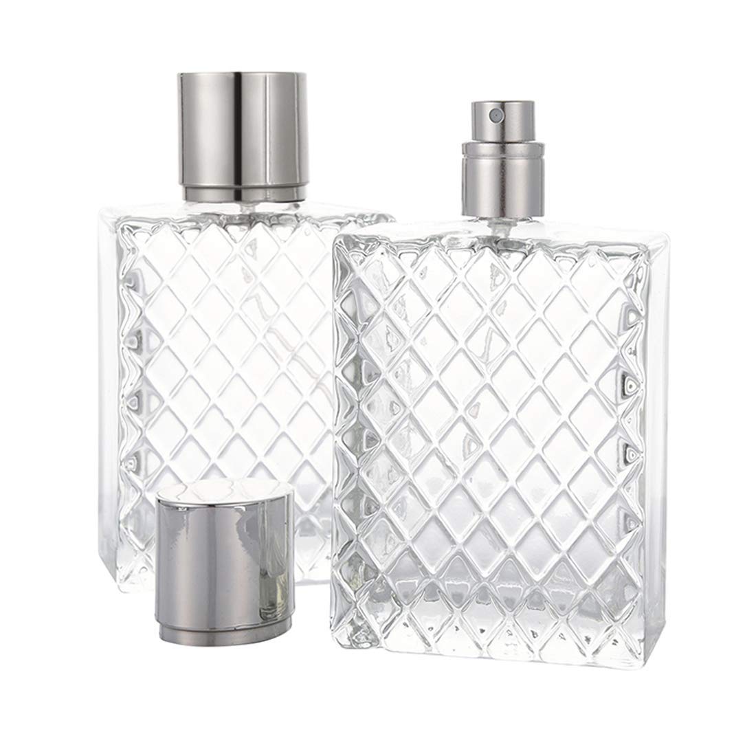 100ml 3.4 oz Refillable Fine Mist Spray Perfume Bottles Clear Glass E5073