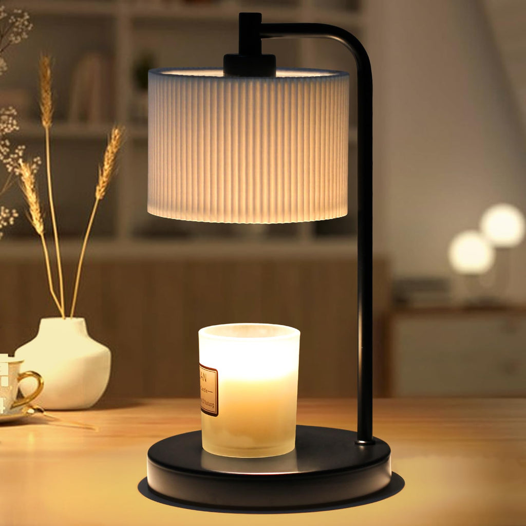 Dimmable Candle Warmer Lamp with Timer and Bulbs Black G64636